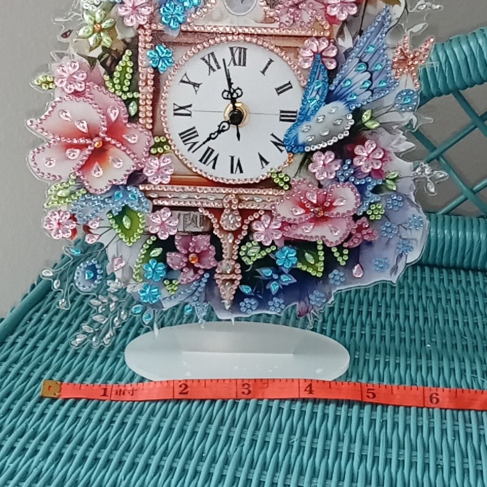 New Handmade Beaded Bird Clock - Picture 7 of 8